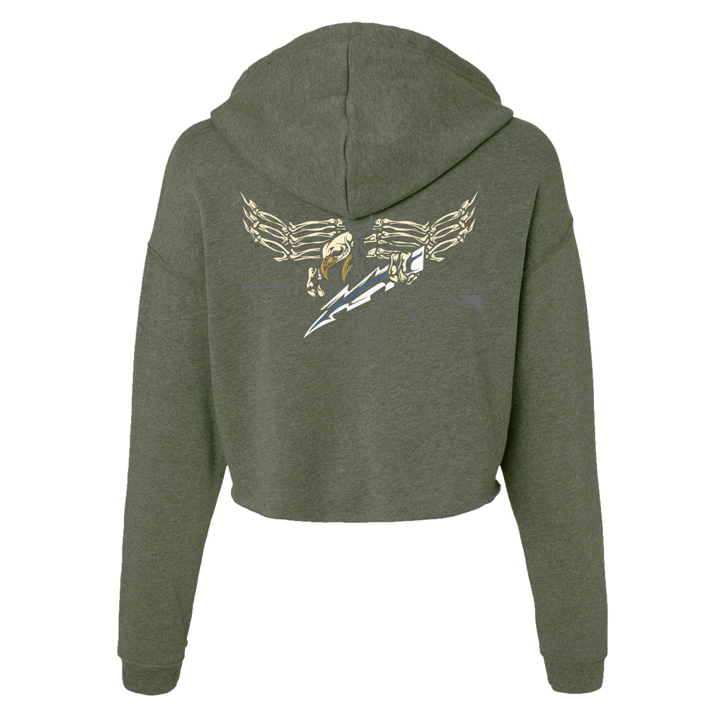 Iron Eagle Crop Hoodie