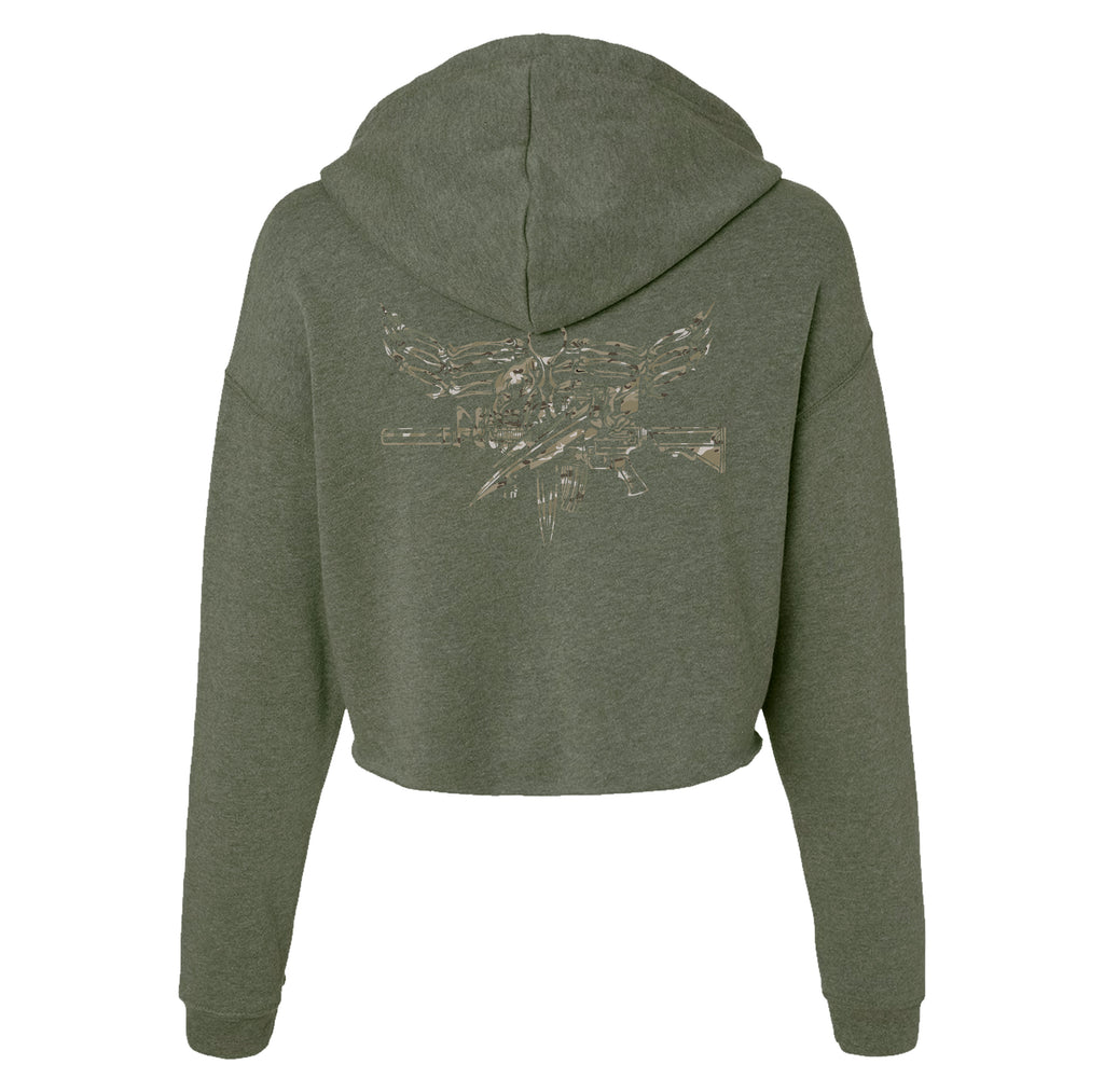 Iron Eagle Crop Hoodie